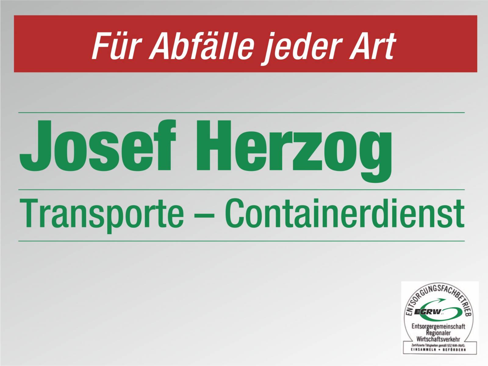 Josef Herzog Transporte – Containerdienst & Entsorgung