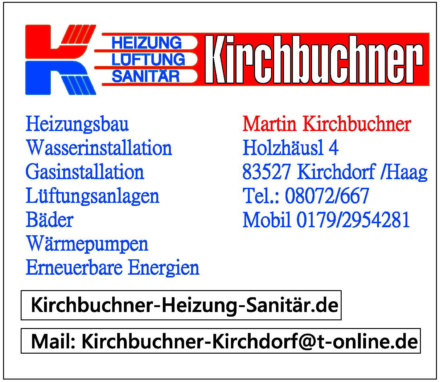 Kirchbuchner Heizung-Sanitär